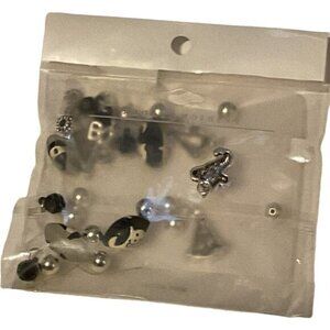 Halloween-Themed Silver & Black Charm Bracelet Kit